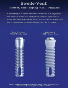 Swede Vent Conical, Self-tapping CST Fixtures