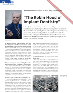 The Robin Hood of Implant Dentistry 2007 with Dr.Niznick